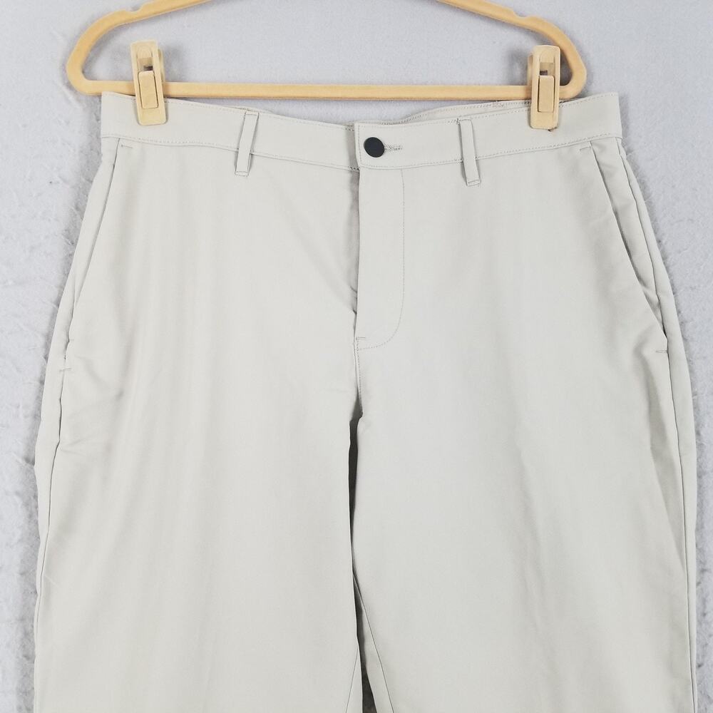 Banana Republic Pants Mens 34x29 Beige Stretch Polyester Golf Travel Lightweight - Picture 2 of 14